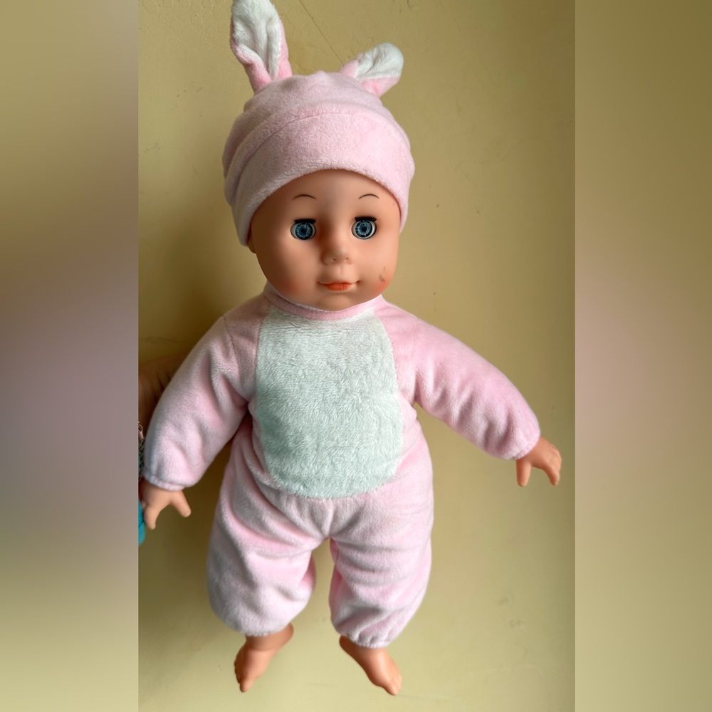 Pink Baby Doll with Blue Eyes